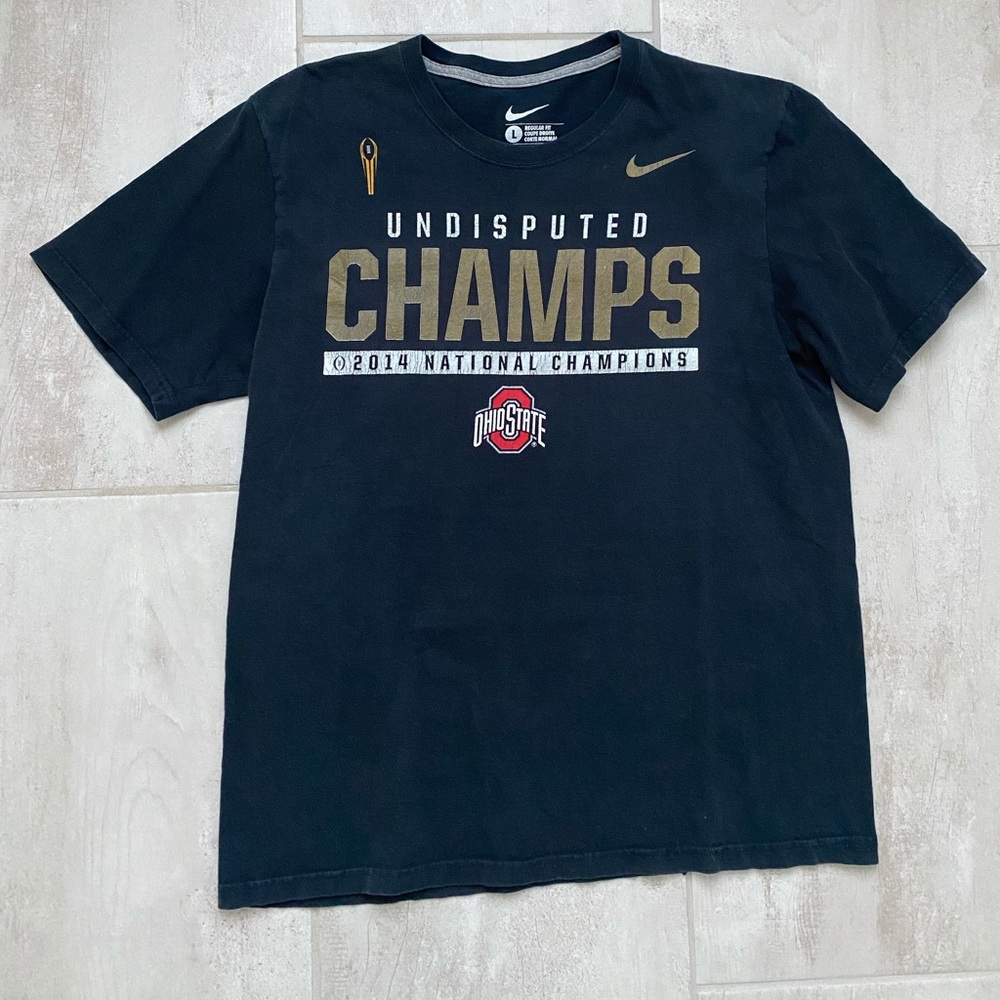 Ohio State Nike Men’s 2014 Undisputed National Champs Shirt Black Large